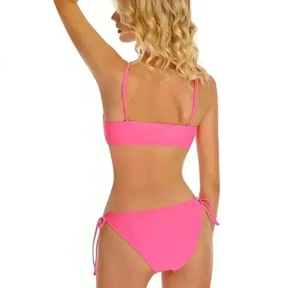 Halter V Neck Two Pieces Bikini - Picture 2 of 5